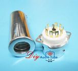 9 Pin Vacuum Tube Sockets Silver Color 70mm Shield Length For EL84 6P14 6BQ5